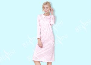 China Doll Collar Style Ladies Night Dresses Sleepwear Pima Printed OEM / ODM Available factory