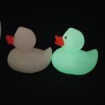Multicolor Green Glowing Rubber Duck , Light Up Bath Ducks Phthalate Free Vinyl