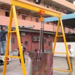 PT Model 7.5T Mobile Girder Rail Gantry With Wire Rope Hoist Simple Design