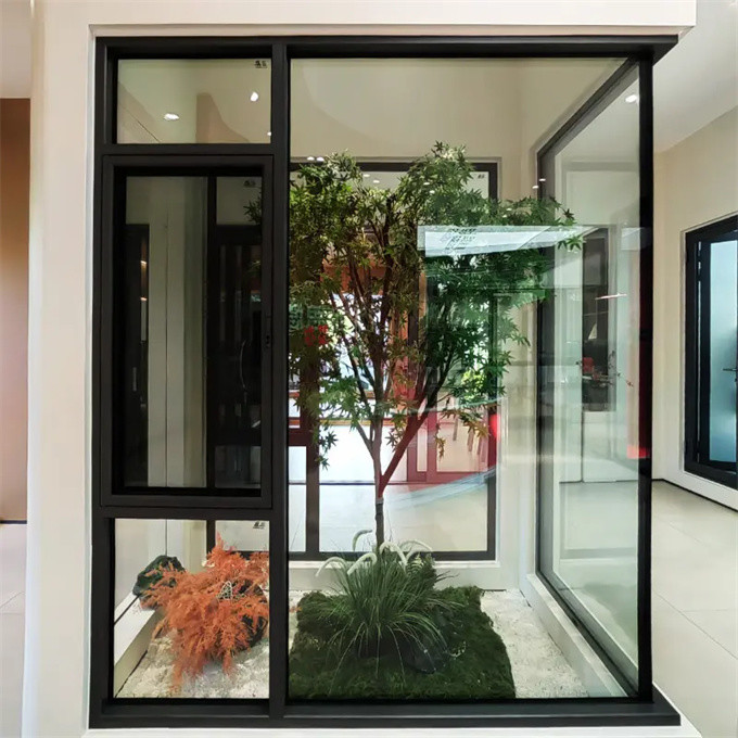 SKATE Series Alloy Aluminum Windproof Casement Windows For Home And Commercial Use