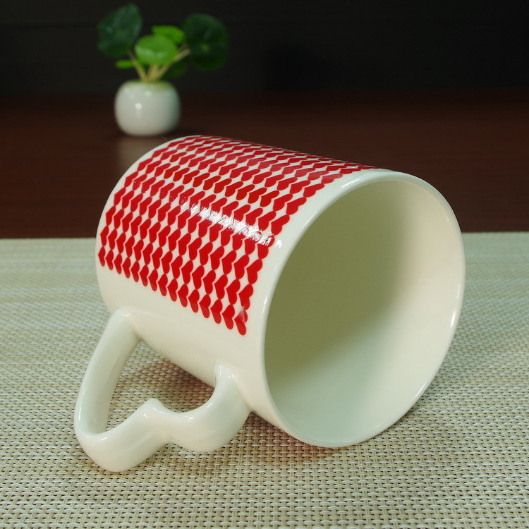 I Love You heat sensitive color changing mugs heart shape handle