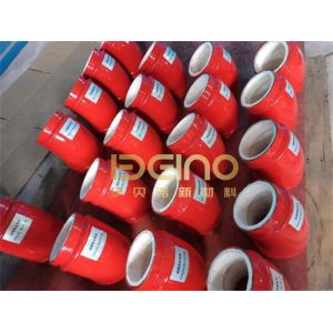 China Customaztion Concrete Pump Pipeline Accessories Arc Shaped Ceramic Design on sale