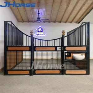 China Low Mesh Wooden Farm Riding Stables Horse Stall Fronts Box Portable factory