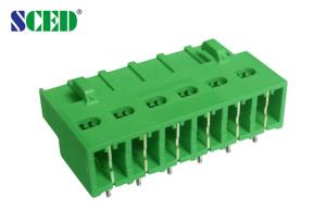 China 5.08mm Female Connector 300V Plug In Terminal Block Green Connector factory