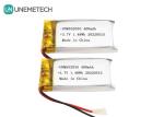 3.7V Rechargeable Lithium Ion Polymer Battery 552035 400mAh Li Po Battery For