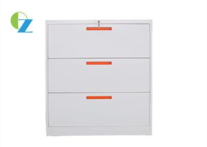 China 3 Drawer Horizontal File Cabinet / Office File Storage Furniture Dustproof factory