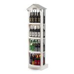 Customized Double-sided Free Standing Wine Rack Wooden Display Stand Demountable