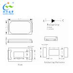 300mA UV LED Chip 1W 395nm-405nm 120 Degree View Angle