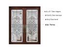 Unique Safety Black Patina Internal Sliding Glass Panels For Living Room /
