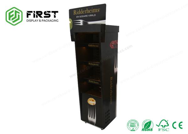 Promotional POP Custom Folding Cardboard Floor Shelf Display For Drinks