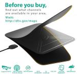 HDTV Digital Antenna Indoor Amplified Antenna 60-80 Miles Range Flat TV antenna