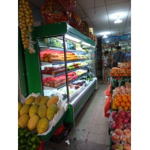 Fruit / Drink Mobile Open cooler Adjustable Shelf For Convenience Store