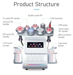 China 60Hz Laser Cavitation Machine RF Vacuum Cupping Therapy LED Microcurrent Weight Loss Machine factory
