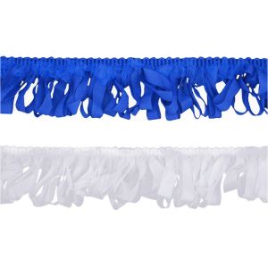 5cm Blue Ployester Pillows Tassel Fringe Trims