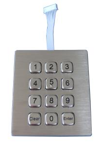 China 12 keys dot matrix Dynamic IP67 waterproof outdoor metal keypad for industrial phone factory