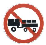 Prohibition of vehicles driving into signs