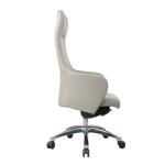 Back Leather Ergonomic Home Office Chair Executive 350mm Radius Aluminum Base