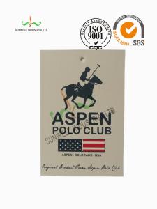 China White Boards POLO Tee Garment Swing Hang Tags Matt Lamination Finishing factory