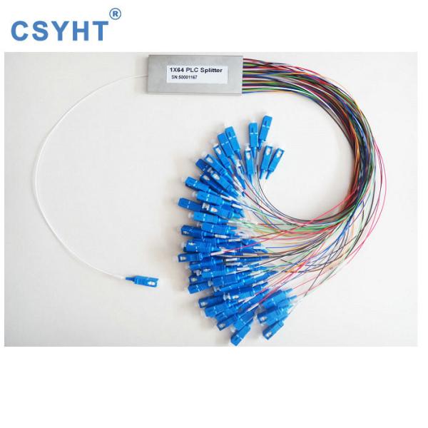 Durable Fiber Optic Audio Cable Splitter PLC 1x8 Steel Tube For Network FTTH
