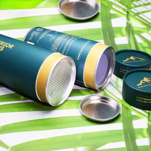 Matt Lamination Paper Tube Tea Packaging Customised Bio-Degradable Recyclable