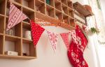 Rustic wedding decor burlap lace bunting jute banner,festival, Rainbow Cotton