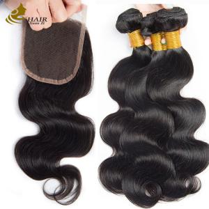 China Oem Remy Human Hair Extensions Raw Curly Hair Bundles With Closure factory