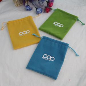 China Fancy Small Colorful Velvet Drawstring Bag For Christmas / Halloween Gift factory