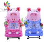 3D Swing Peppa Pig Car Kiddie Ride acrylic Material For Game Zone