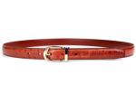 1” Wide Womens Genuine Leather Belt / Embossed Ostrich Grain Dress Belt