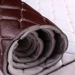 Car Footmat PVC Faux Leather Material Diamond Embroidery PVC Sponge Leather