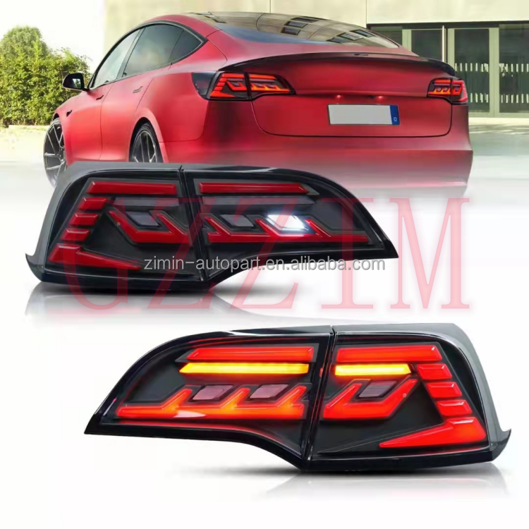 Tesla Model 3 2017 2018 2019 Car Spare Parts Accessories ABS Plastic LED Rear Tail Lamp