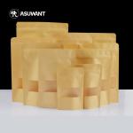 Smell Proof 9 Colors Kraft Paper Pouch Zipper Snack Packing