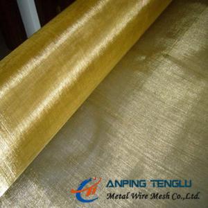 China 60Mesh Plain Weave Brass Wire Cloth, 0.10-0.19mm Wire, H65(65%Cu35%Zn) factory