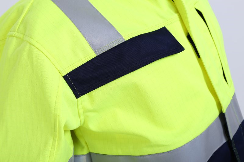 50mm Fr Tape Multi Norm Workwear 290gsm Yellow Hi Vis Jacket