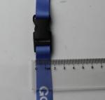 Blue color Printing Polyester trade show lanyards for business card holder