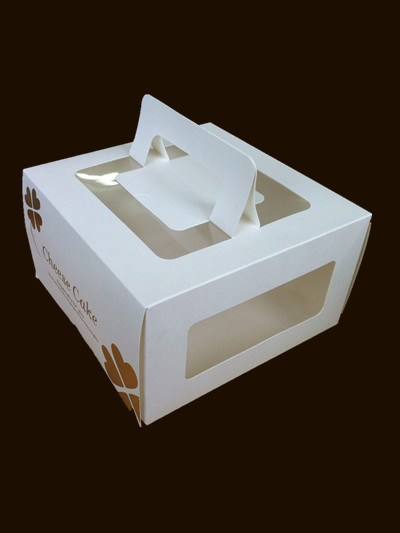 Hot Red Color cupcake box paper box with PET window wholesale in China