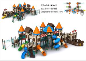 China Castle Style Kids Outdoor Playground Equipment For Community Anti UV TQ-CB113-2 factory