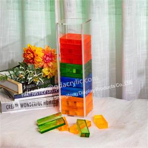 China Luxury Colorful Tabletop Game Party Tumbling Tower Blocks Acrylic Tumbling Tower factory