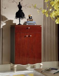 China Villa house Furniture Shoecase with drawers Ebony wood shoe cabinets for Hall furniture from China factory factory