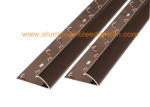 Single Sided Metal Carpet Gripper Strips Chrome Carpet Door Bars Matt Anodised