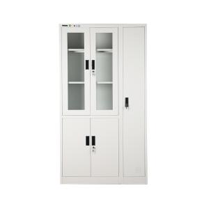 China Modern Design Glass Door Filing Cabinet Metal Clothes Locker factory