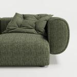Luxury Comfort Sofa Furniture Set Green Fabric Elegant Interior Decoration