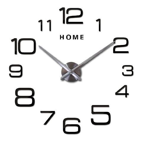 Arabic Digital Large Vintage Style Wall Clocks Acrylic Mirror Decorative Wall