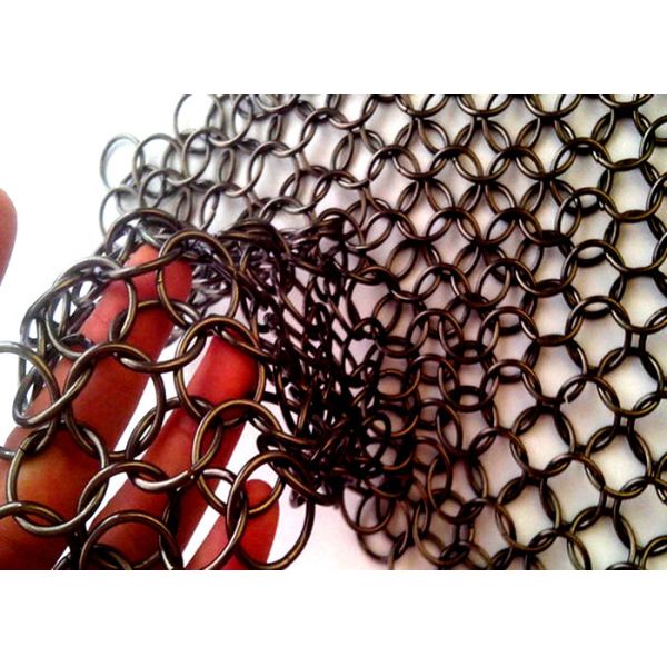 China 1.2mm Dia10mm OD Decorative looped Metal Ring Mesh For Lamp Cover By Custom made factory