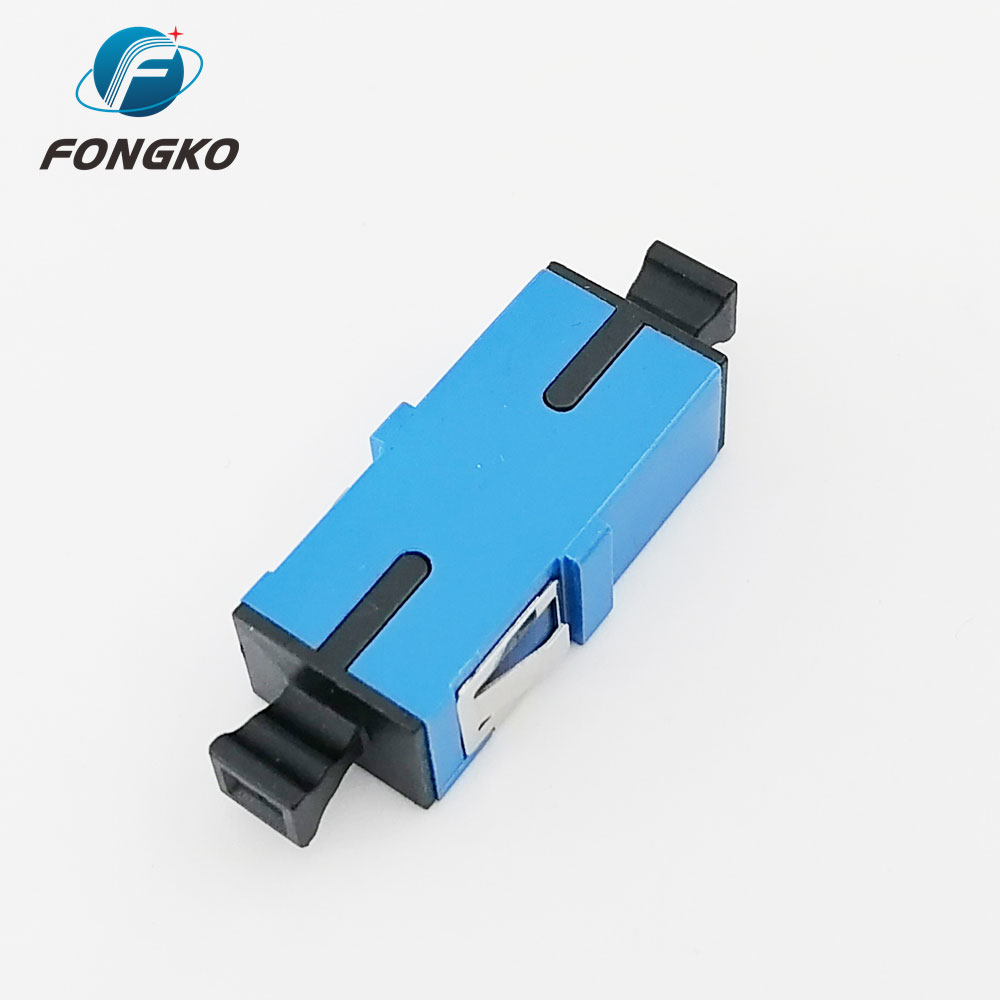 SM Simplex SC UPC Fiber Optic Adapter With Metal Shrapnel
