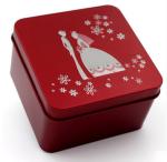 100mm Blue Red Square Tins With Lids For Christmas Holiday Packaging