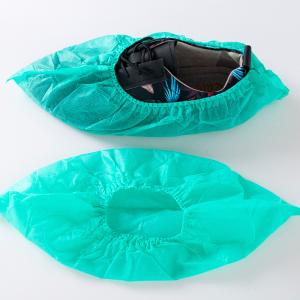 China High Performance Disposable Shoe Cover Non - Skid Polypropylene Pe Cpe Boot Covers factory