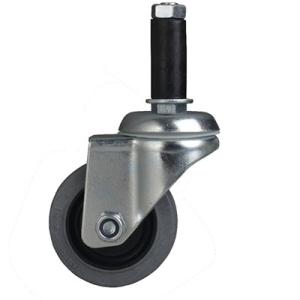 China ESD Castors Conductive Wheel M12 4 Inch Rubber Caster Wheels 75KG Load factory