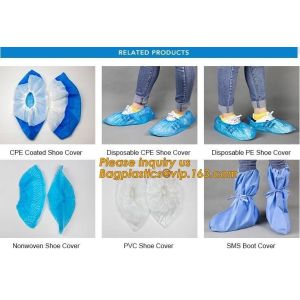 THICK DISPOSABLE,DUST-PROOF,CPE COATED,SMS BOOT COVER,NON WOVEN SHOE COVER,heavy