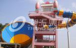 Galvanized Carbon Steel Tornado Slide For Aqua Park / Fiberglass Water Park